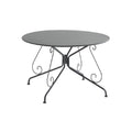 Round Metal Table with Decorative Iron Legs